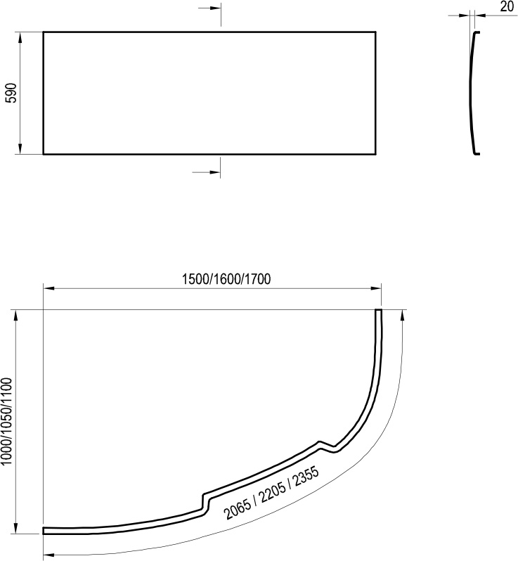 Panneau frontal Asymmetric 150 G/D