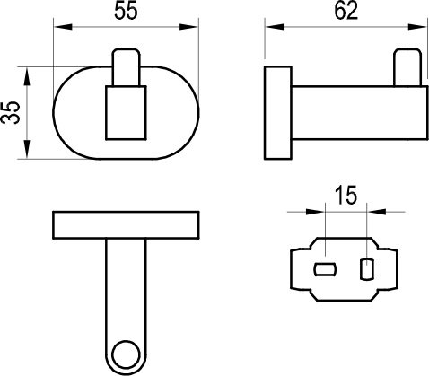 Patère simple