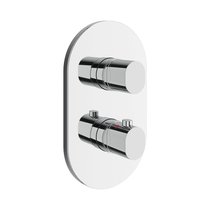 Chrome II CR 063.00-Thermostat-Unterputzarmatur mit Umsteller, für R-Box