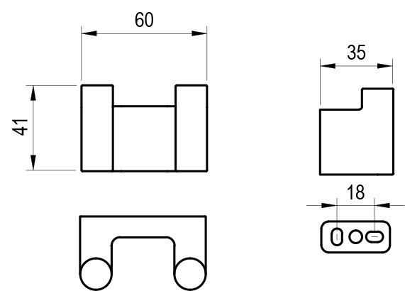 Doppelter Handtuchhaken Chrome II