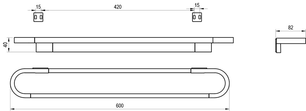 Handtuchhalter Chrome II 60 cm