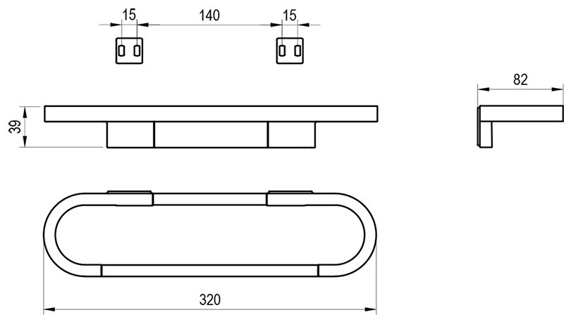 Handtuchhalter Chrome II 32 cm