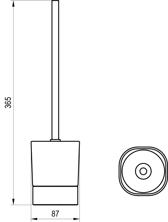 Toilettenbürste mit Behälter Chrome II