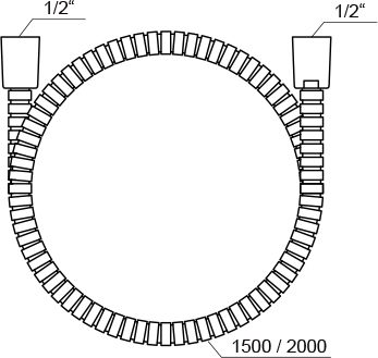 Brauseschlauch aus Metall mit Schutzschicht