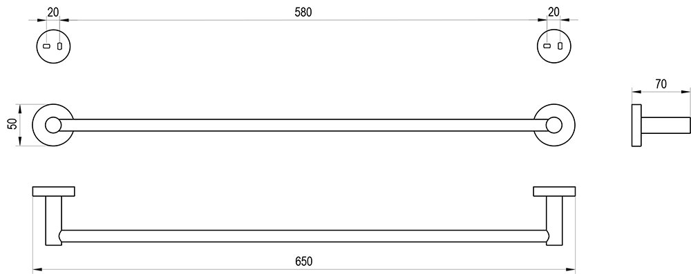 Handtuchhalter Kona 60 cm
