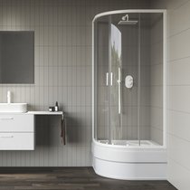 Verkleinerte Viertelkreisduschkabine Blix II NBLCP4 Sabina
