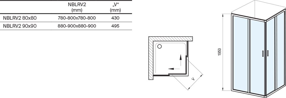 Cabine de douche Blix II NBLRV2
