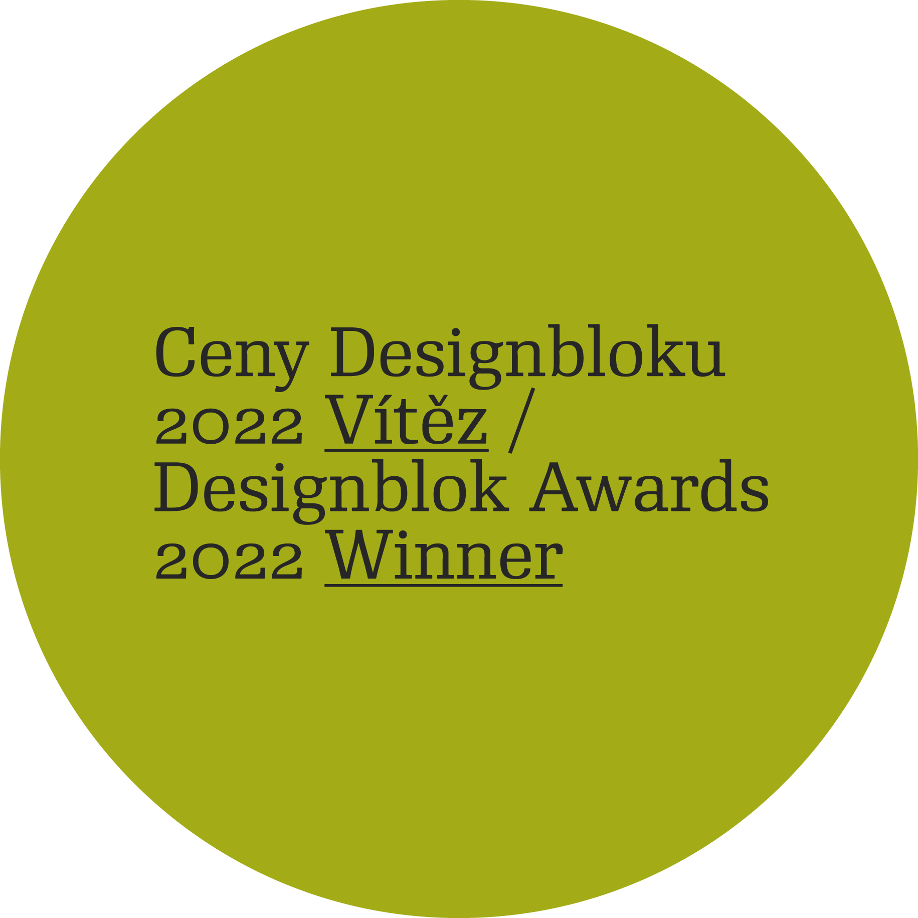 Ceny Designbloku 2022 Vítěz