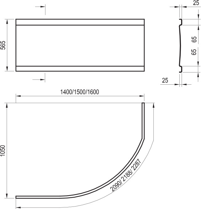 Frontschürze A Rosa 140