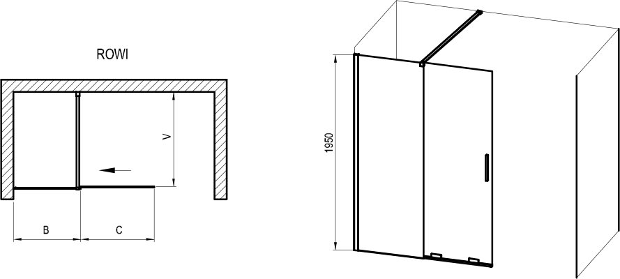 Cabine de douche Roll ROWI