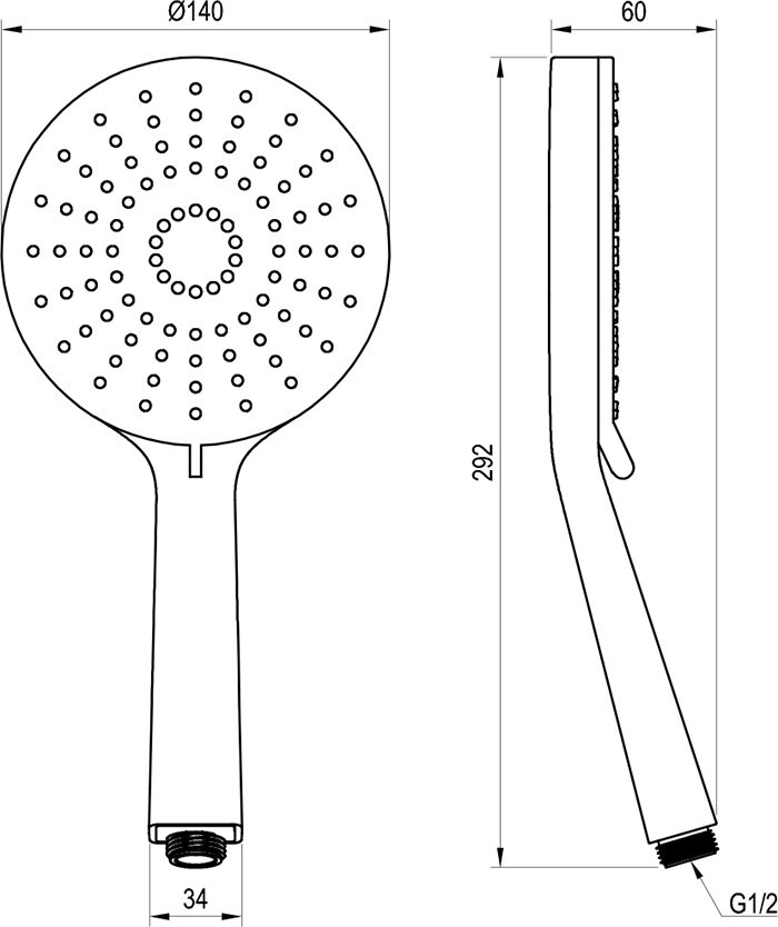 Handbrause Flat XXL