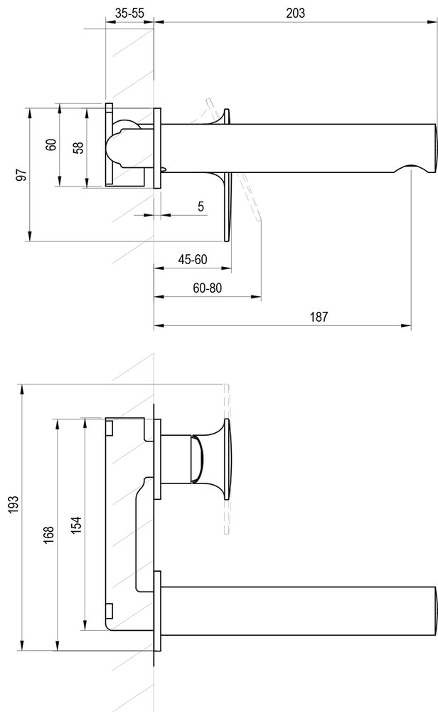 Mitigeur de vasque encastré Spring SG 019.00