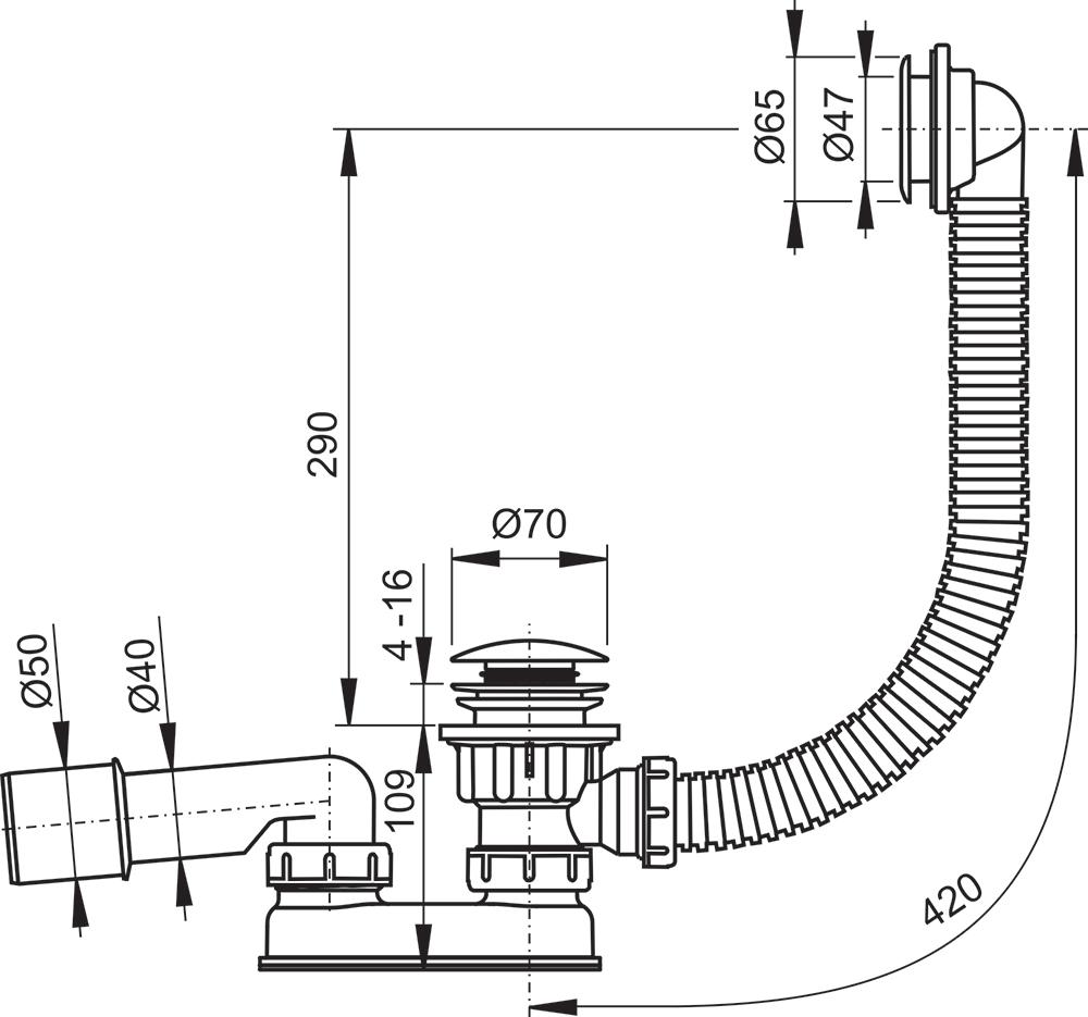 Siphon de receveur Sabina