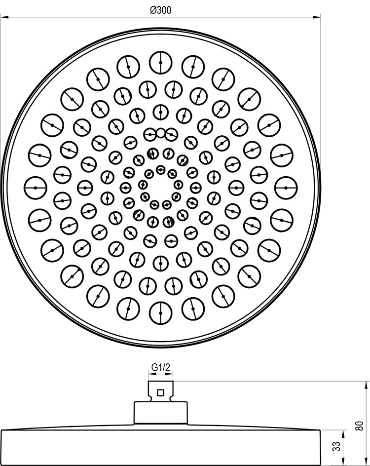 991.00 Douche de tête ronde