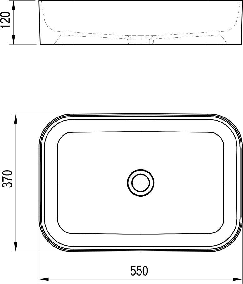 Keramik-Aufsatzwaschbecken Ceramic Slim R