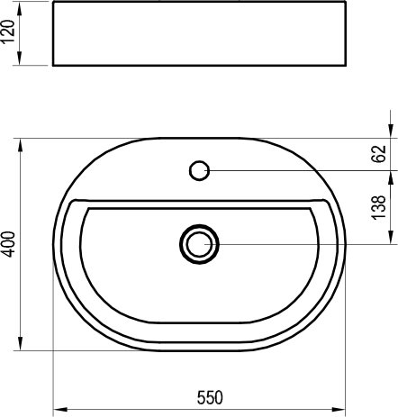 Lavabo en céramique Ceramic Slim Shelf O