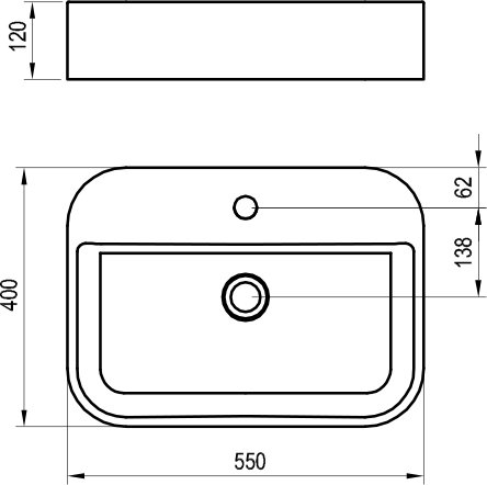 Lavabo en céramique Slim Shelf R