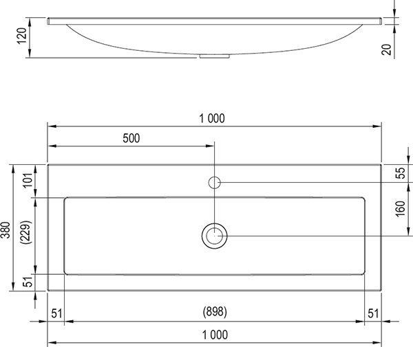 Lavabo Clear 1000