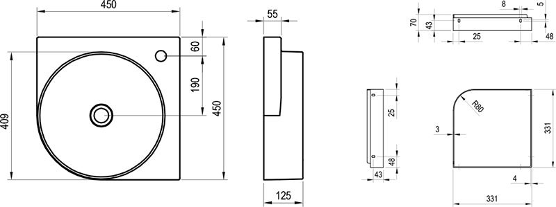 Lavabo Yard 450 C