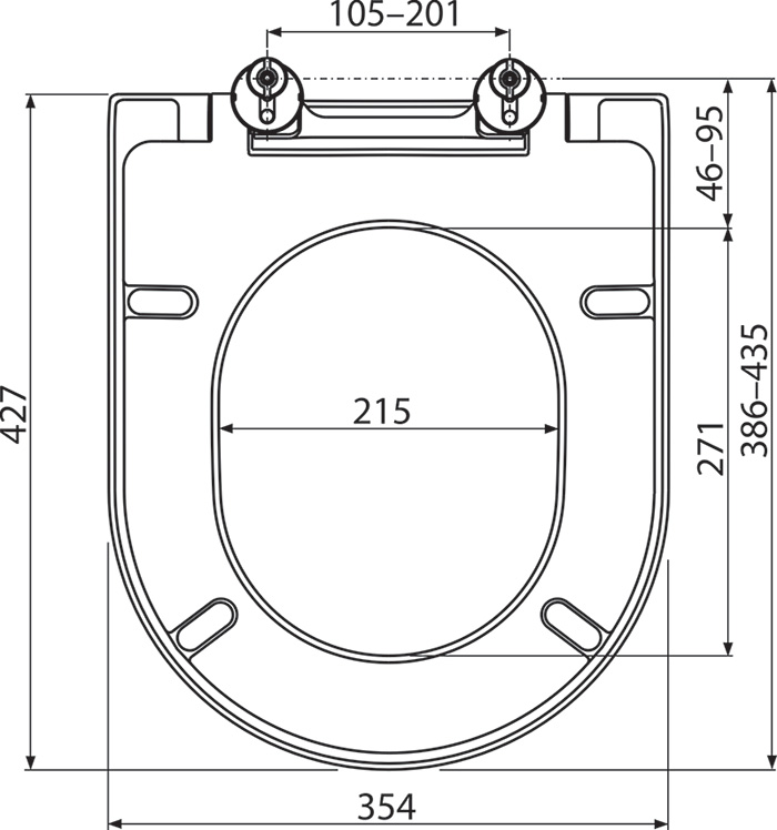 WC-Sitz Uni Chrome