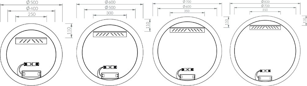 Spiegel Luna 500/600/700/800